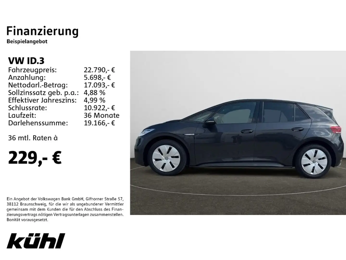 Volkswagen ID.3 150KW 58kWh Pro Performance Tech Grau - 2