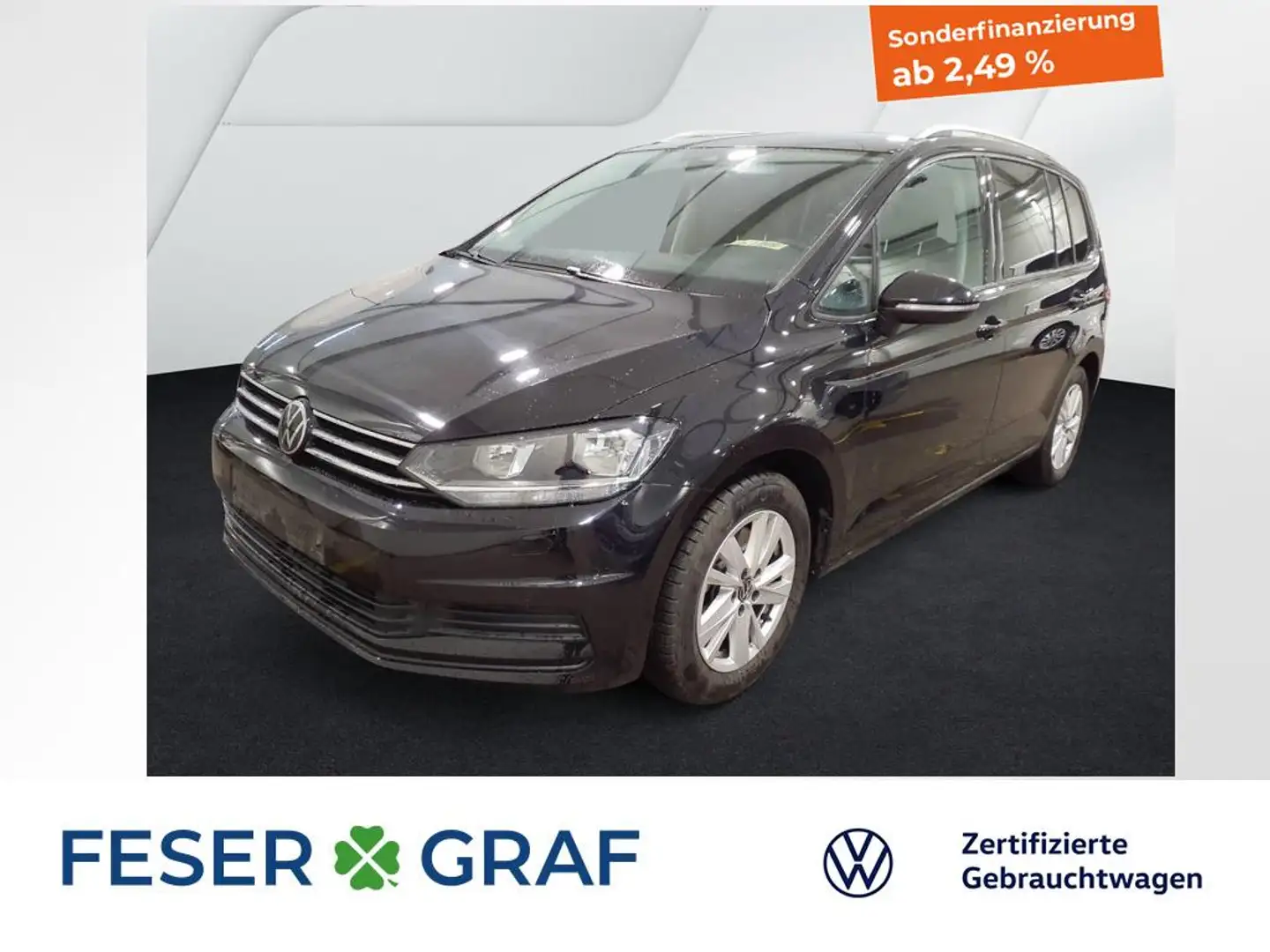 Volkswagen Touran 1.5TSI Comfortline DSG 7Sitze AHK ACC RearView Schwarz - 1