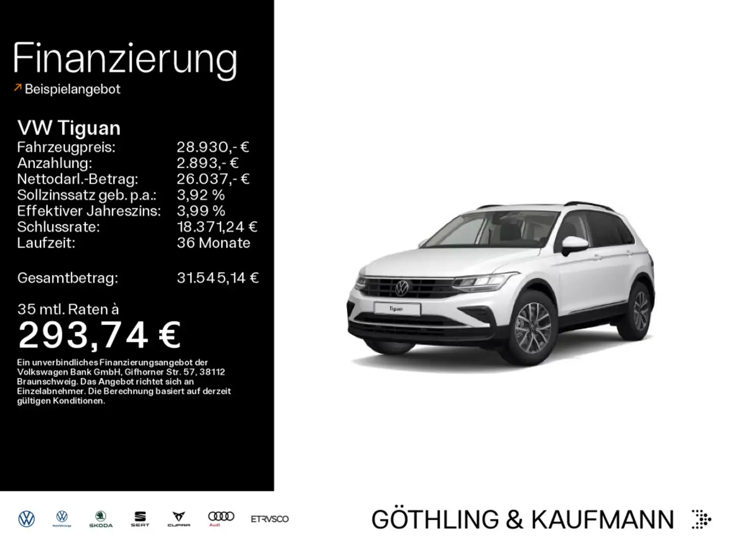 Volkswagen Tiguan Life 2.0 TDI DSG*NAVI*PANO*AHK*KomfortSit Blanco - 1
