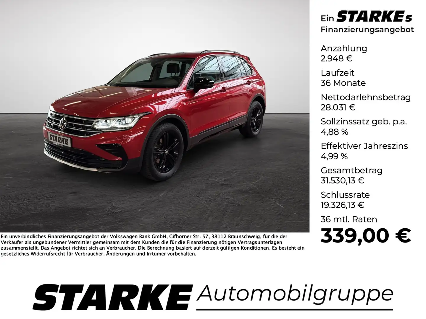 Volkswagen Tiguan 2.0 TDI DSG 4MOTION Urban Sport Rot - 1