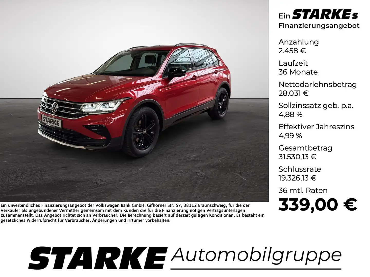 Volkswagen Tiguan 2.0 TDI DSG 4MOTION Urban Sport Rot - 1
