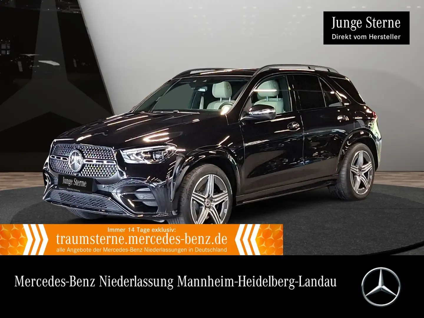 Mercedes-Benz GLE 350 de 4M AMG+NIGHT+PANO+360+AHK+MULTIBEAM+HUD Schwarz - 1
