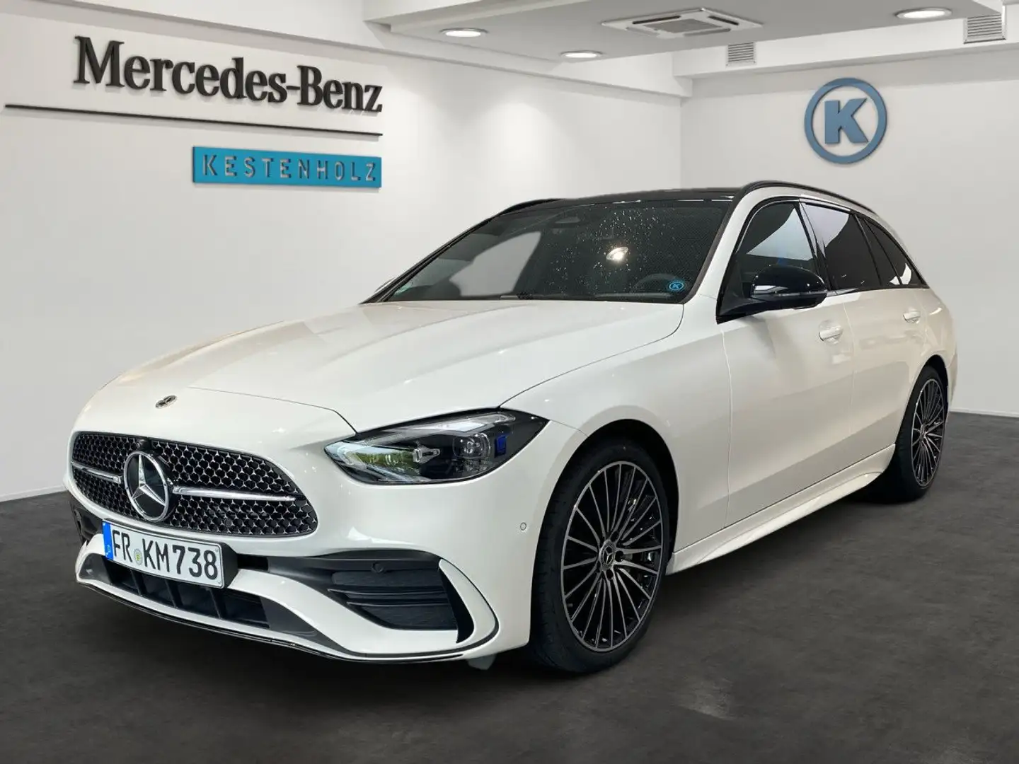 Mercedes-Benz C 200 T Edition AMG-Line 360° Pano AHK Night PTS Blanc - 2
