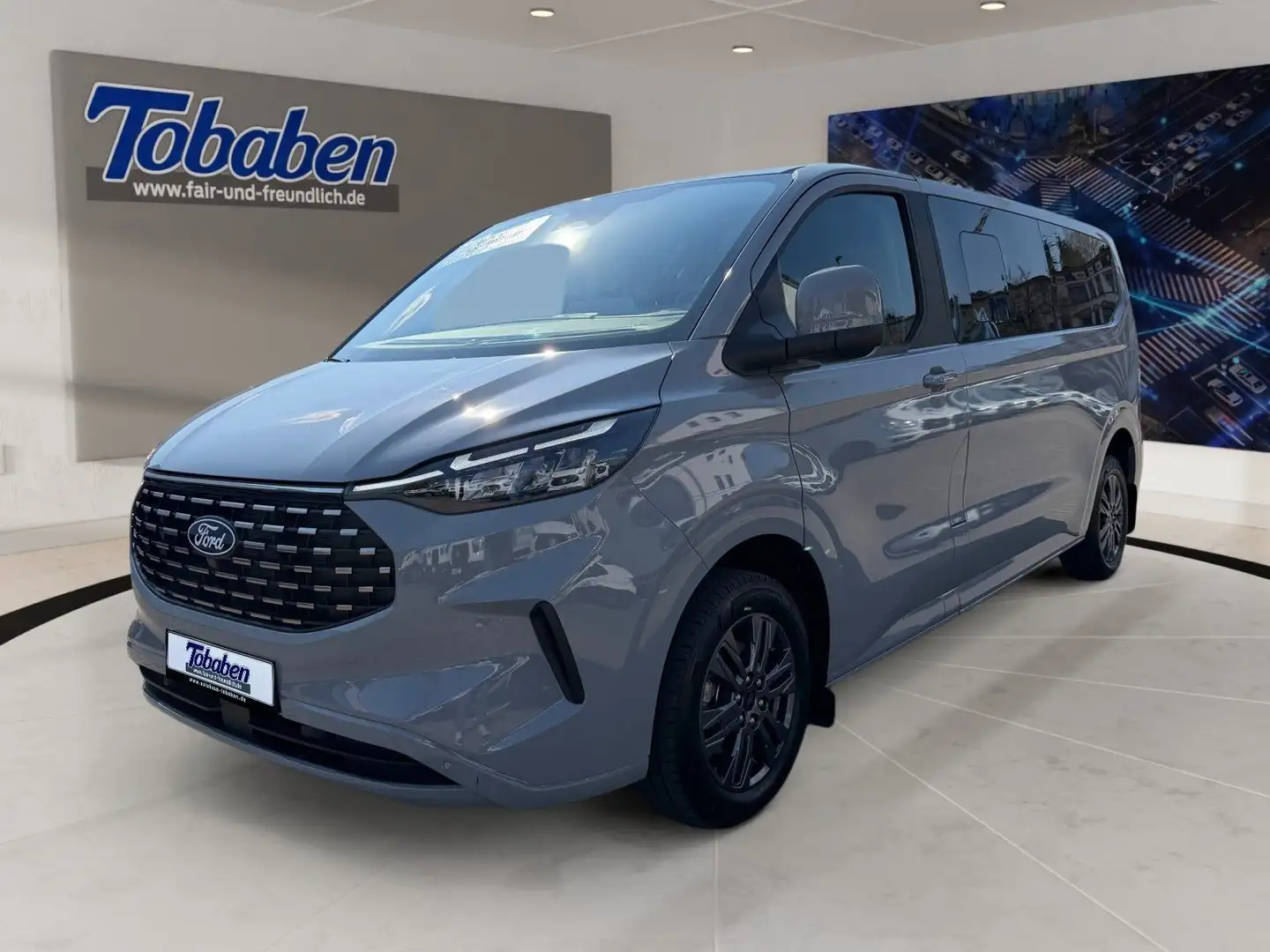 Ford Tourneo Custom 2.0 EcoBlue 320 L2 Titanium LEDER Grau - 1