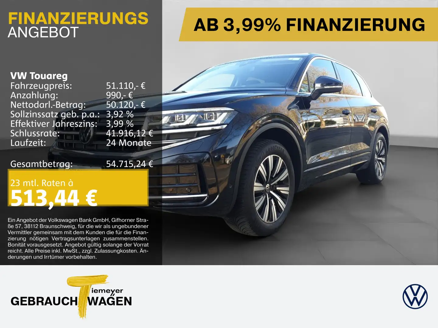 Volkswagen Touareg 3.0 TDI ELEGANCE STHZG LUST ASSIST AHK Schwarz - 1