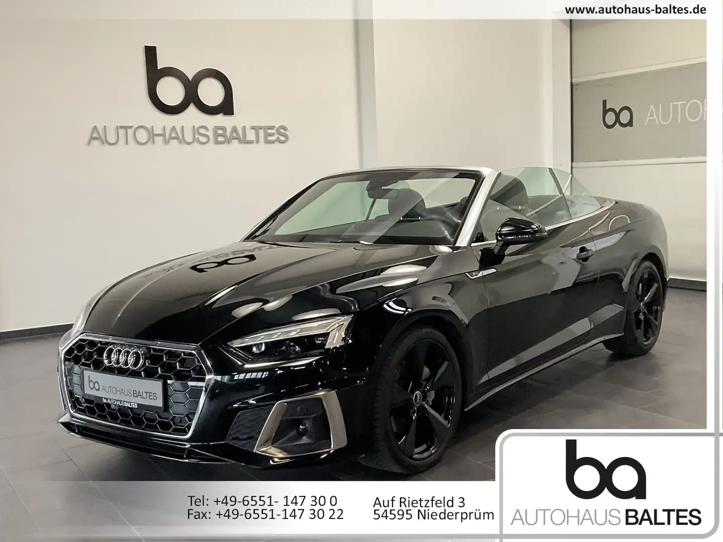 Audi A5 A5 Cabrio 40 TDI S line 19"/Matrix/Navi/Park Schwarz - 1