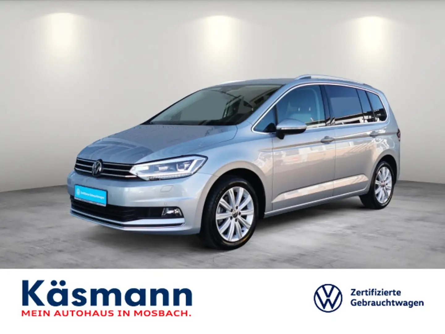 Volkswagen Touran Highline 2.0TDI 7-SITZER AHK KAM LED ACC Silver - 1