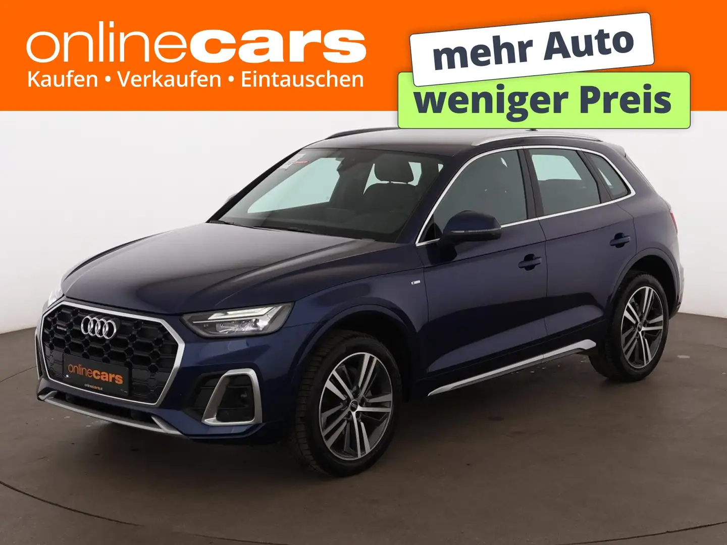 Audi Q5 40 TDI quattro S-Line Aut LED LEDER NAVI TEMP Blau - 1