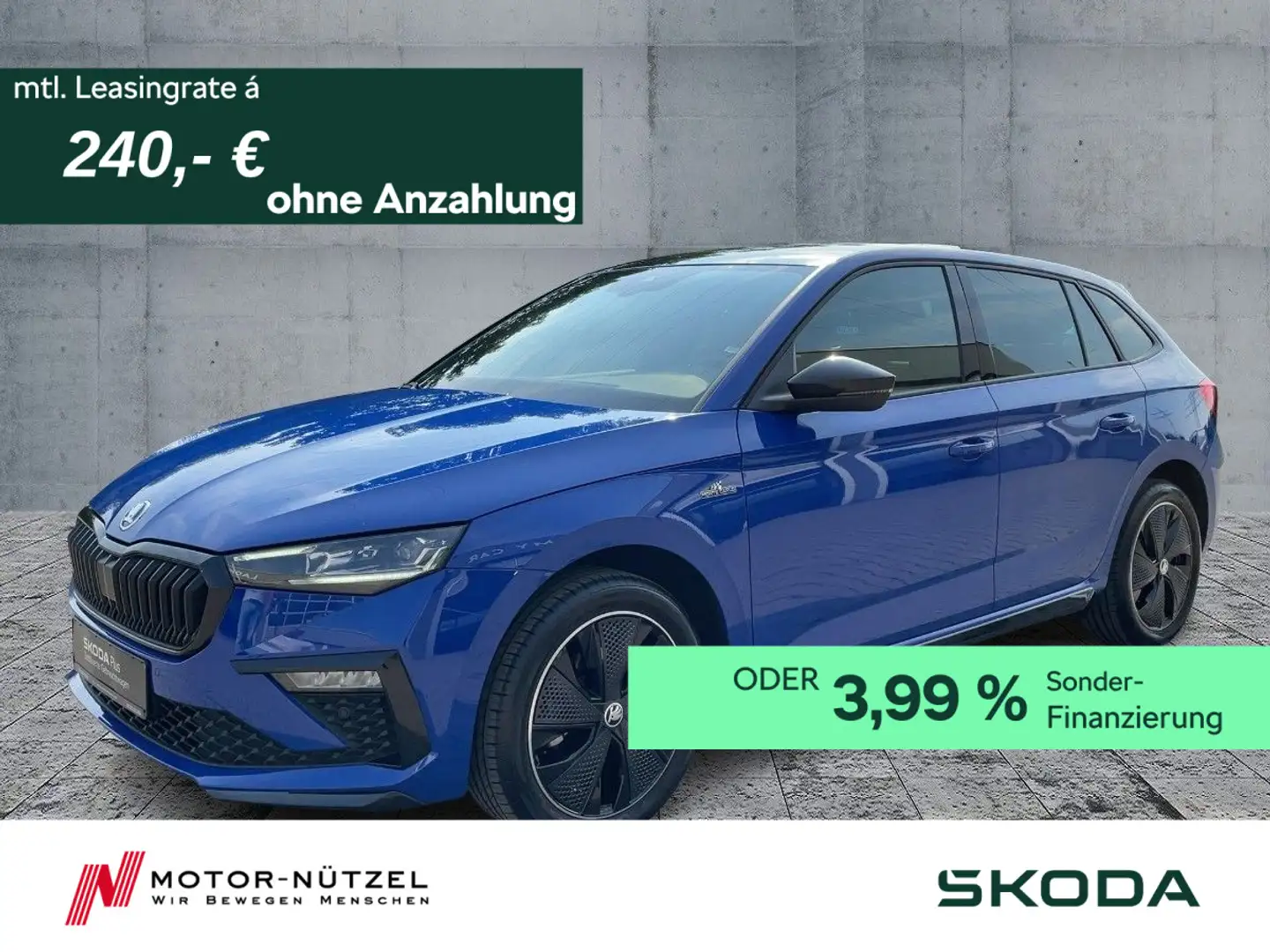 Skoda Scala 1.0 TSI MONTE CARLO MATRIX+PANO+SHZ+RFK+VC Blau - 1