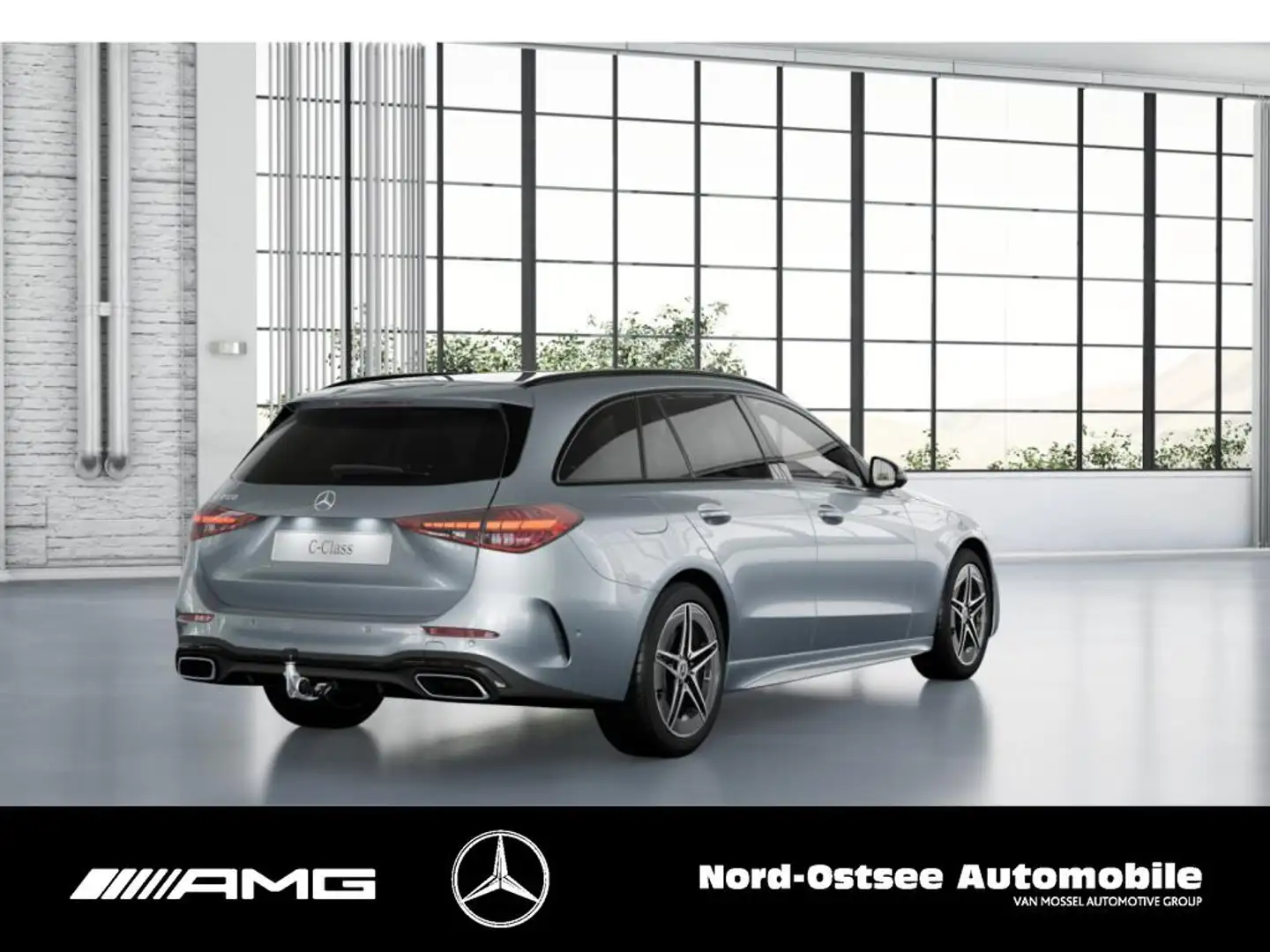 Mercedes-Benz C 200 T AMG NIGHT PANO AHK DIGITAL-LIGHT 360° Silber - 2
