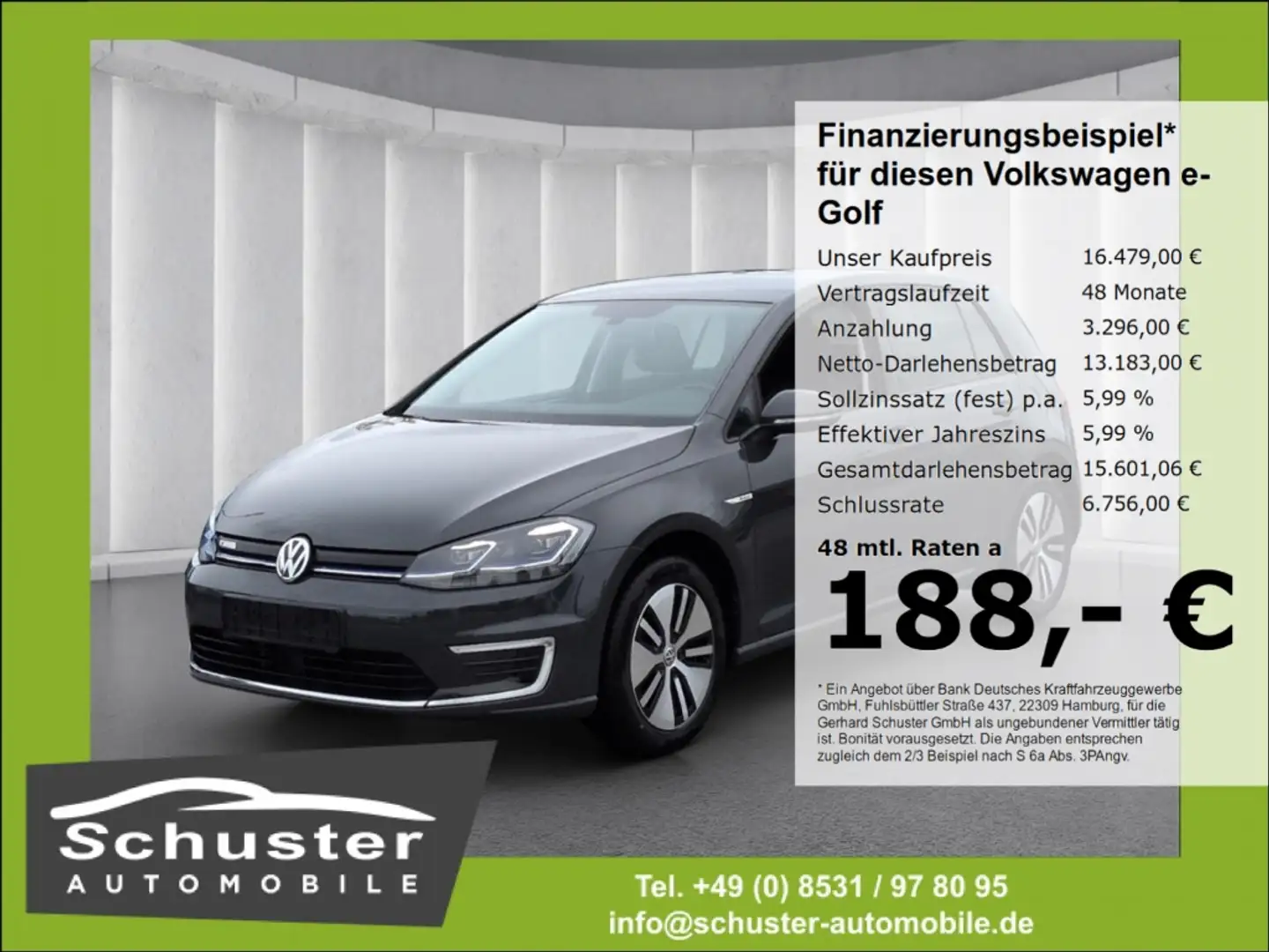 Volkswagen e-Golf *136PS LED Navi heizb.Frontsch PDCv+h CCS Grau - 1