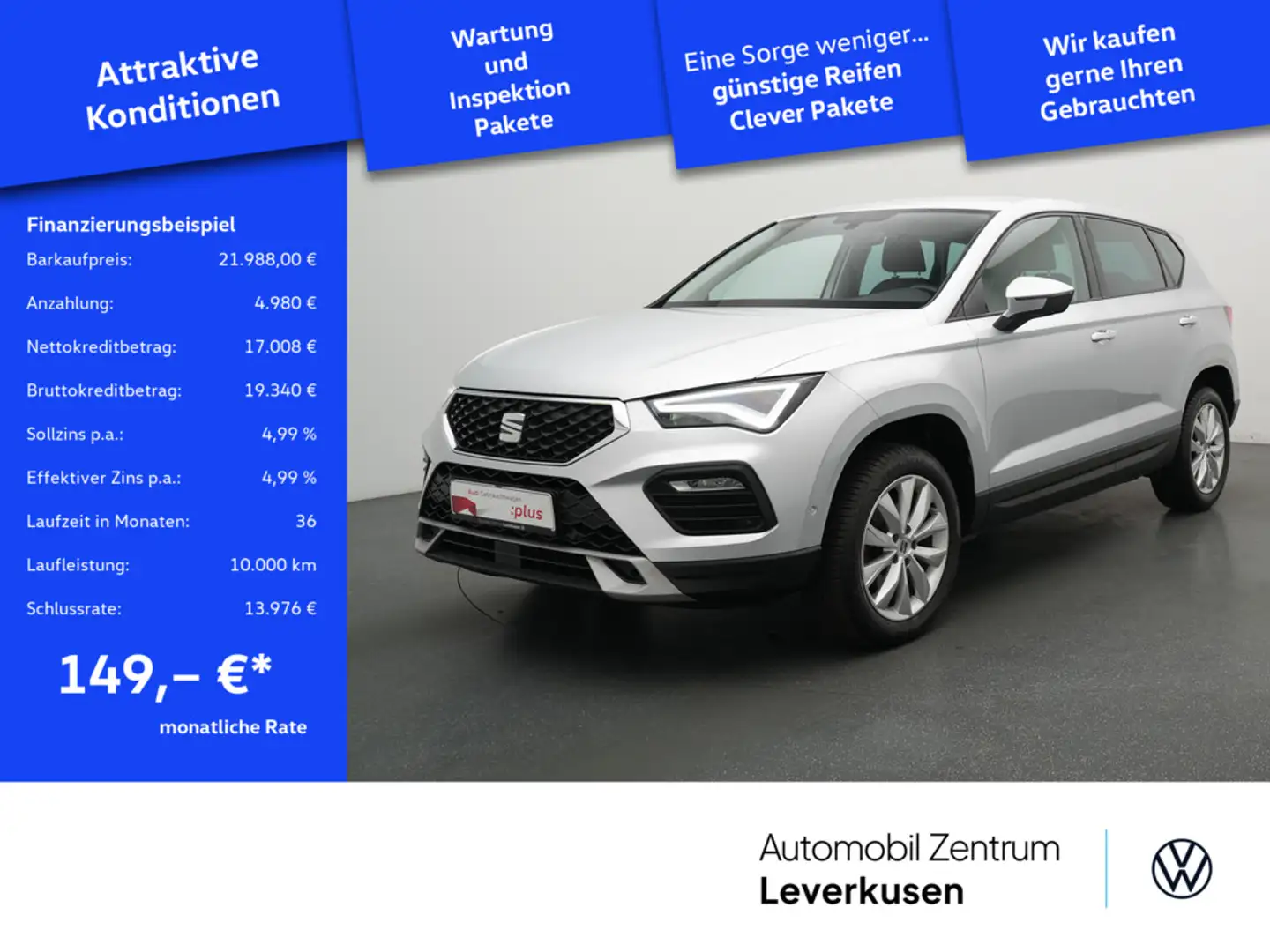 SEAT Ateca DSG CARPLAY SHZ LED KLIMA Schwarz - 1