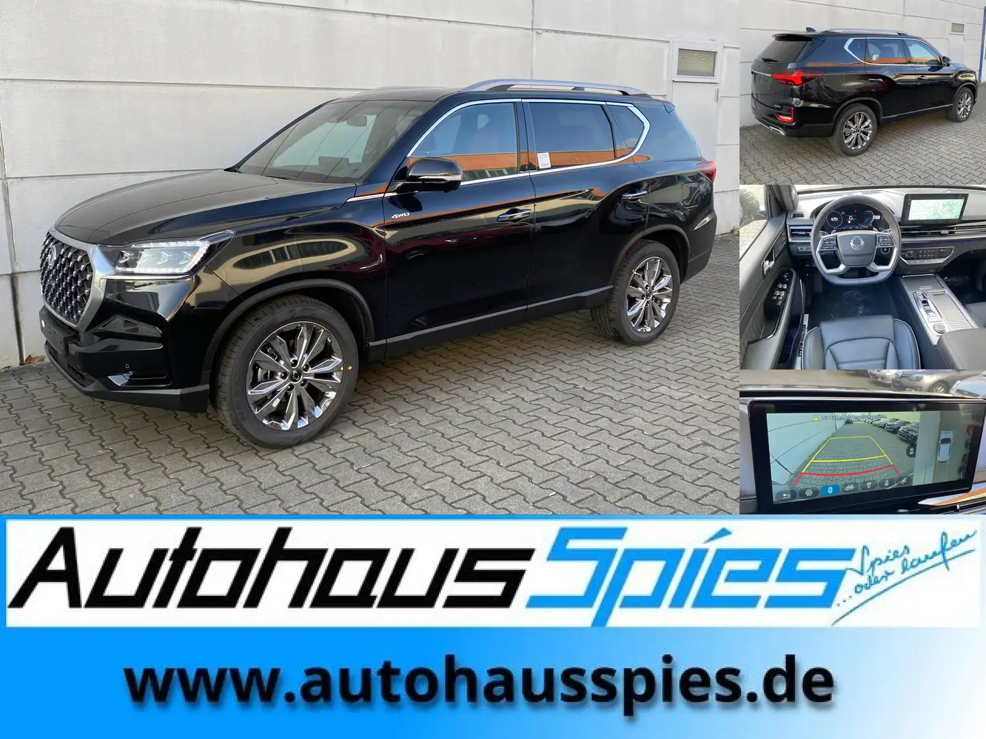 SsangYong Rexton 2,2 E-XDI 4WD 8AT MY25  Lux 3.5t AHL GSD ACC 360Ka Schwarz - 1