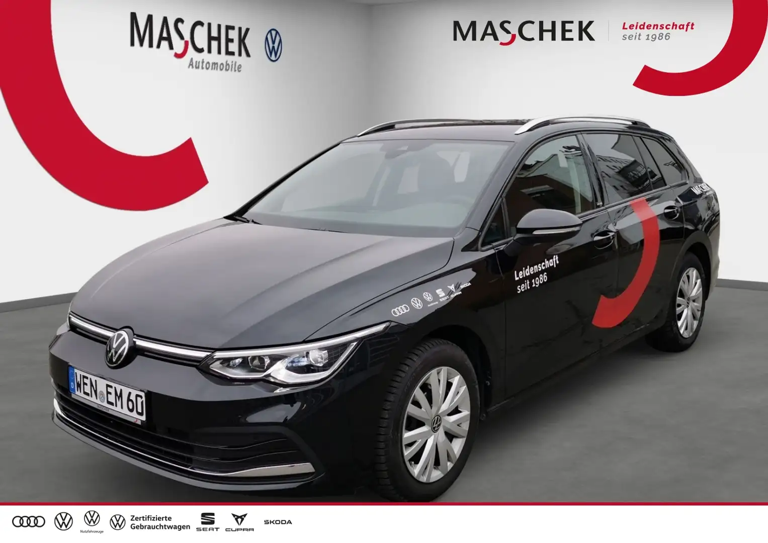 Volkswagen Golf Variant 1.5 TSI AHK LED 8-fach ACC RearView Noir - 1