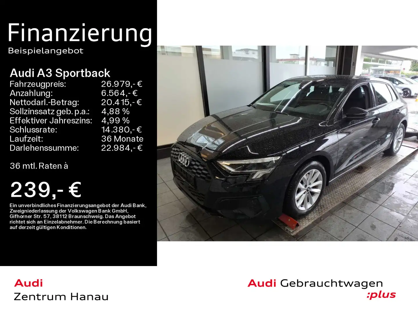 Audi A3 35 TFSI S tronic *NAVI*LED*VIRTUAL* Schwarz - 1