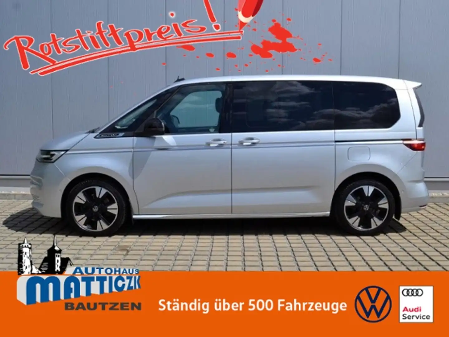 Volkswagen T7 Multivan 2.0 TDI DSG Style MEGA-VOLL/AHK/STAND-HZ/PANORAMA Silber - 1