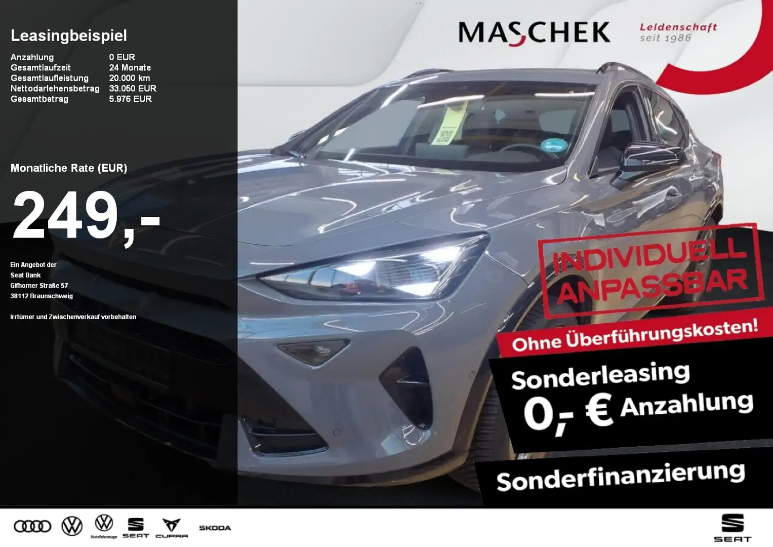 CUPRA Formentor Sonderleasing 1.5 eTSI Navi 360°View ACC Sitzh. Am Grau - 1