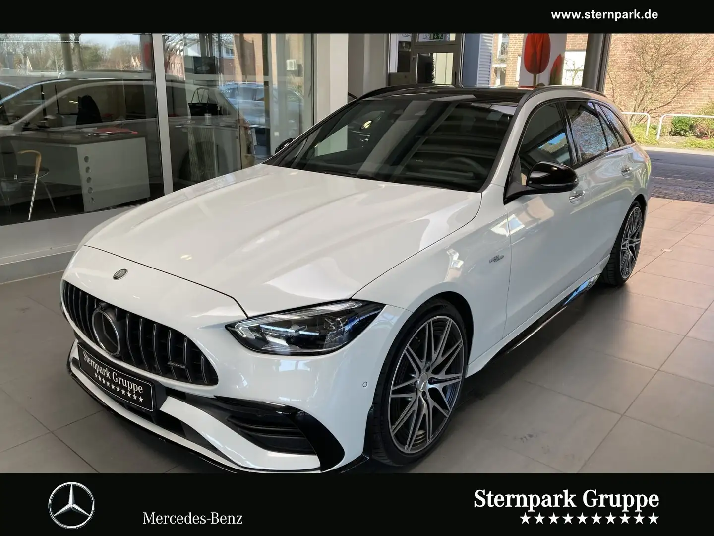 Mercedes-Benz C 43 AMG C 43 4M AMG T Pano,AHK,HeadUp,Burmester,Night, Weiß - 1