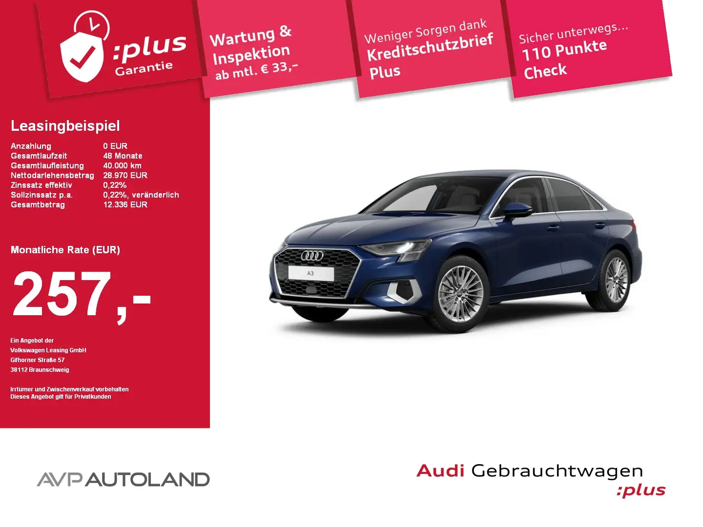 Audi A3 Limousine 35 TFSI S tronic advanced | SITZH.| Blauw - 1