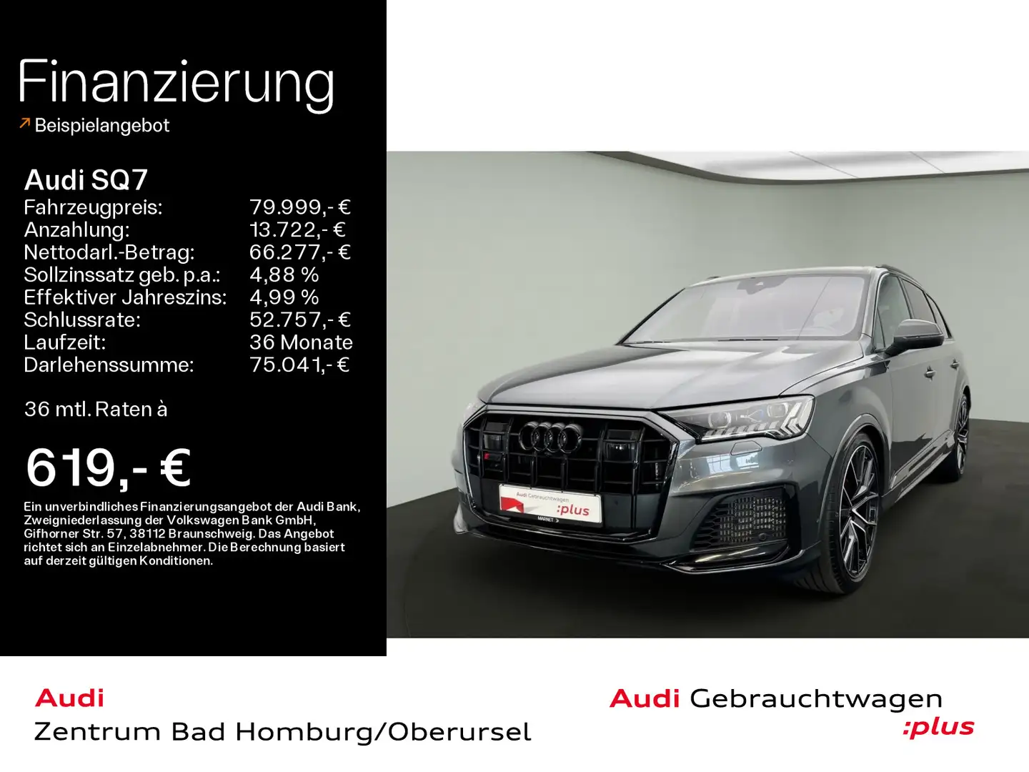 Audi SQ7 competition plus TFSI*Navi*Matrix*Alu*HUD*B& Gris - 1