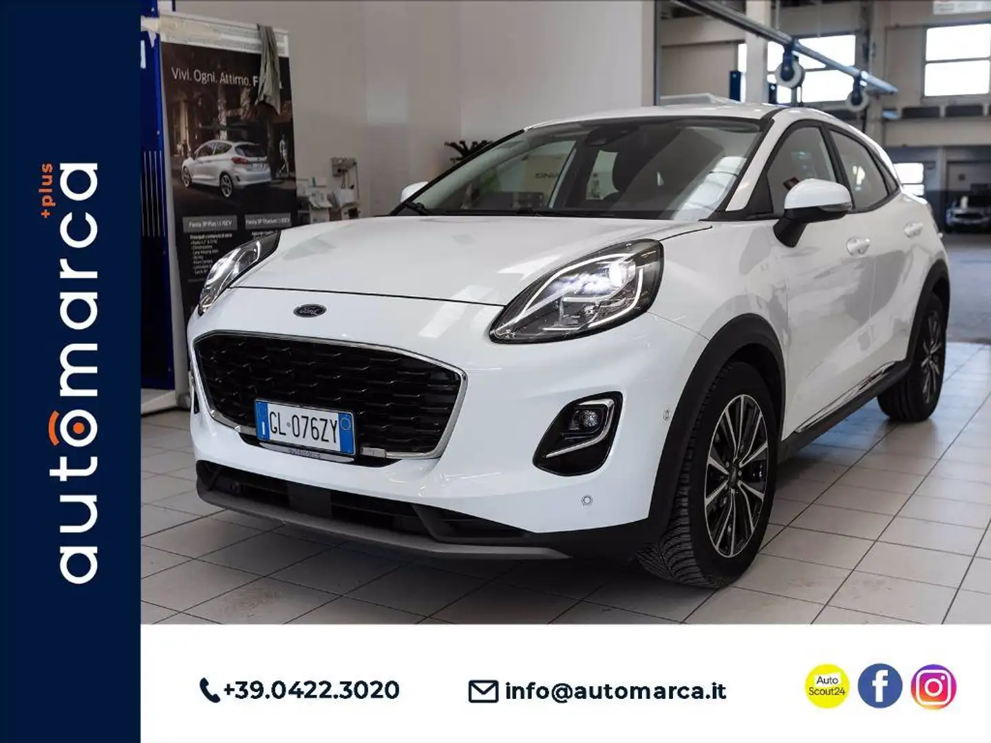 Ford Puma 1.0 ecoboost h Titanium s&s 125cv Blanc - 1