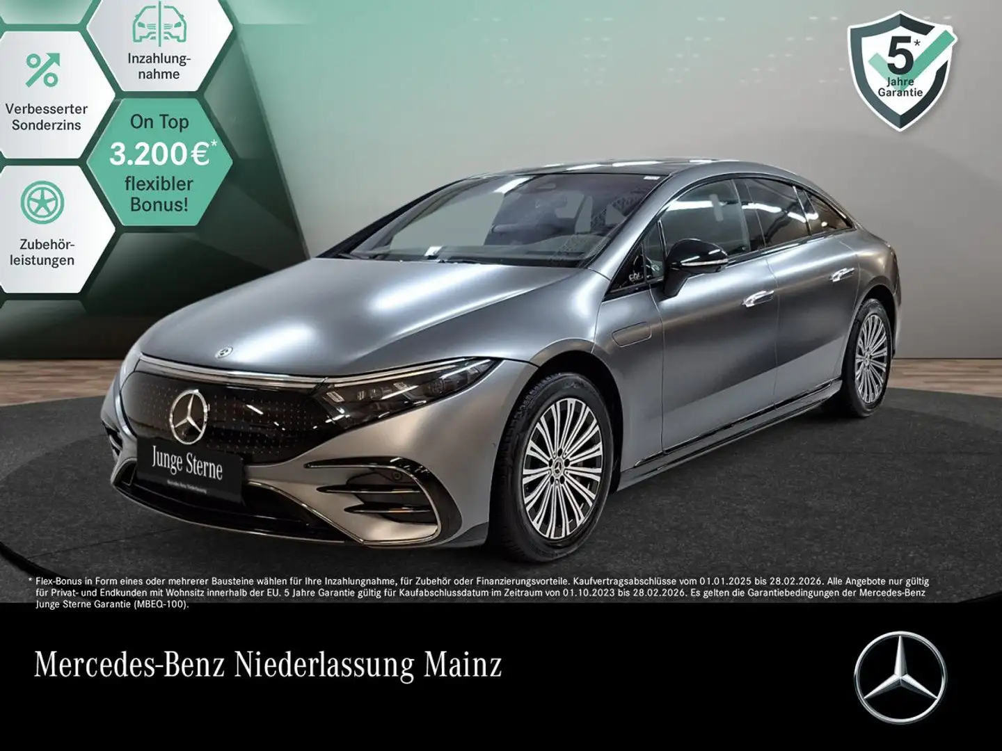 Mercedes-Benz EQS 580 4MATIC AMG Fahrass Fondent Airmat Pano HUD Gris - 1