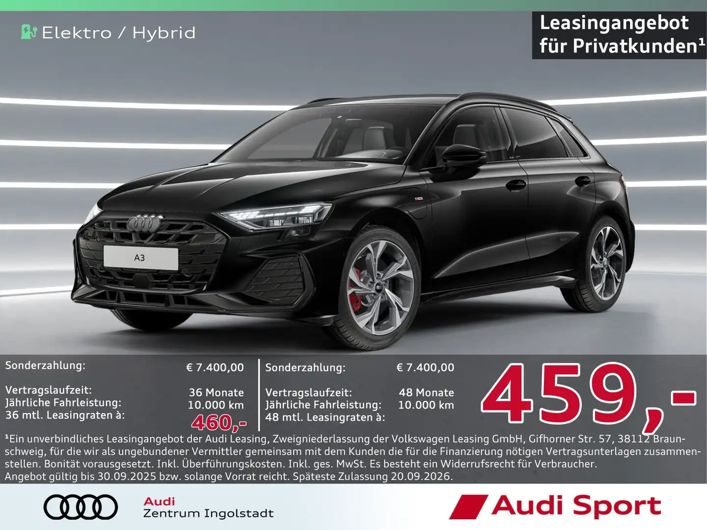 Audi A3 SB S line 45 TFSI e S tronic UPE 61.280,- Schwarz - 1