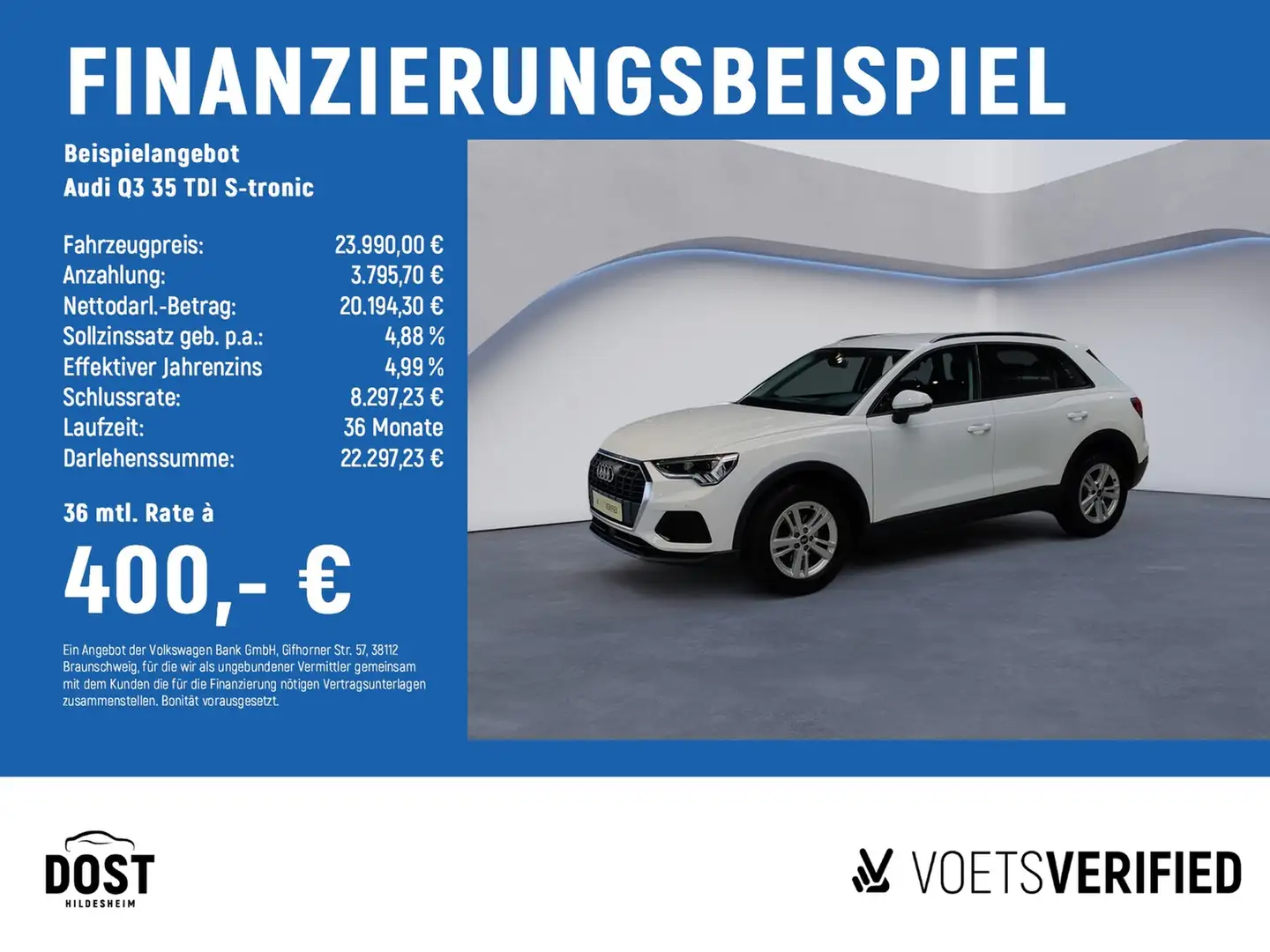 Audi Q3 35 TDI S-tronic NAVI+DAB+KLIMA+LED+PDC+SHZ Wit - 2