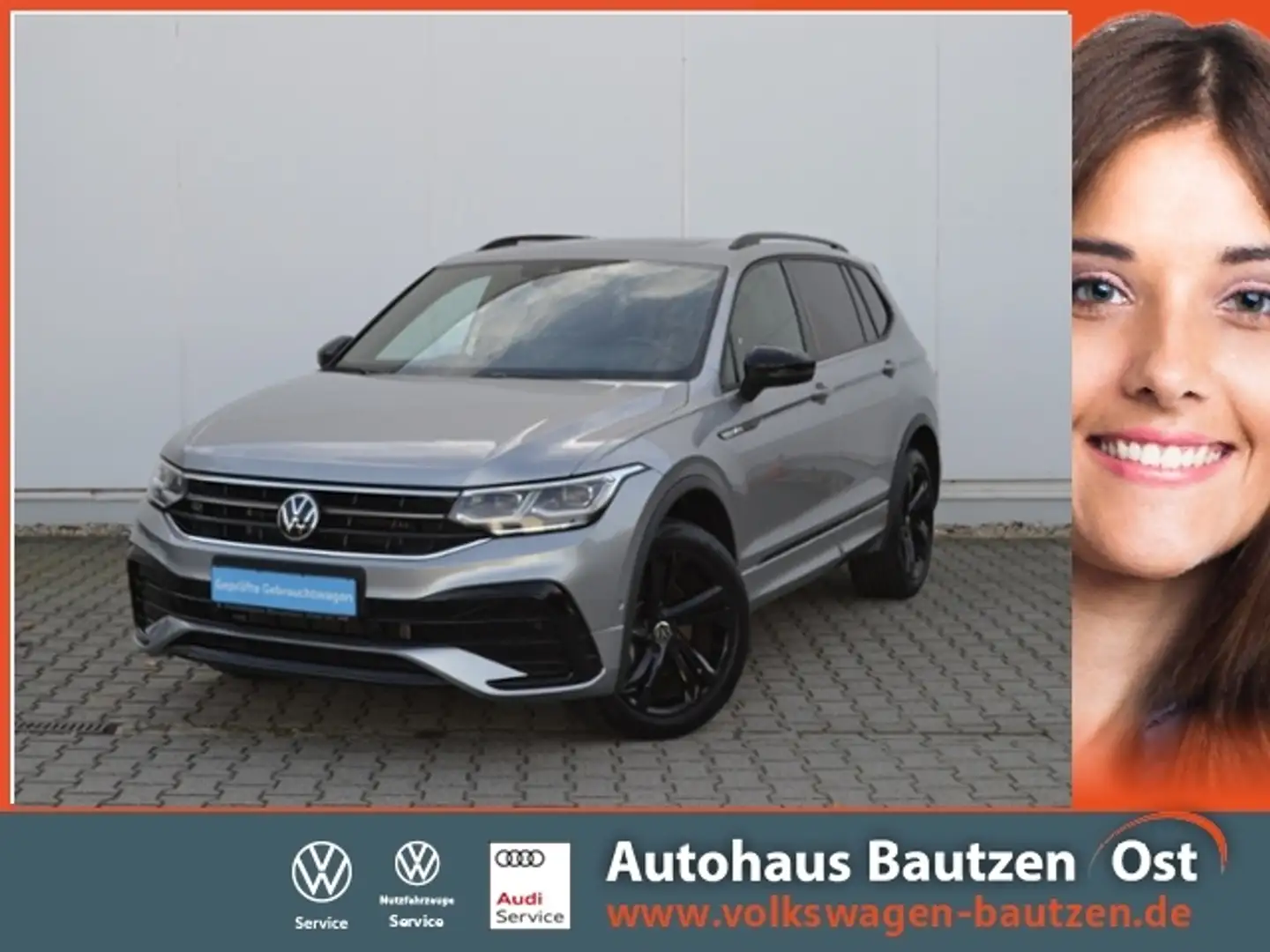 Volkswagen Tiguan Allspace 2.0 TDI 200 PS 4M DSG VOLL R-Line BLACK-STYLE/AHK Silber - 1