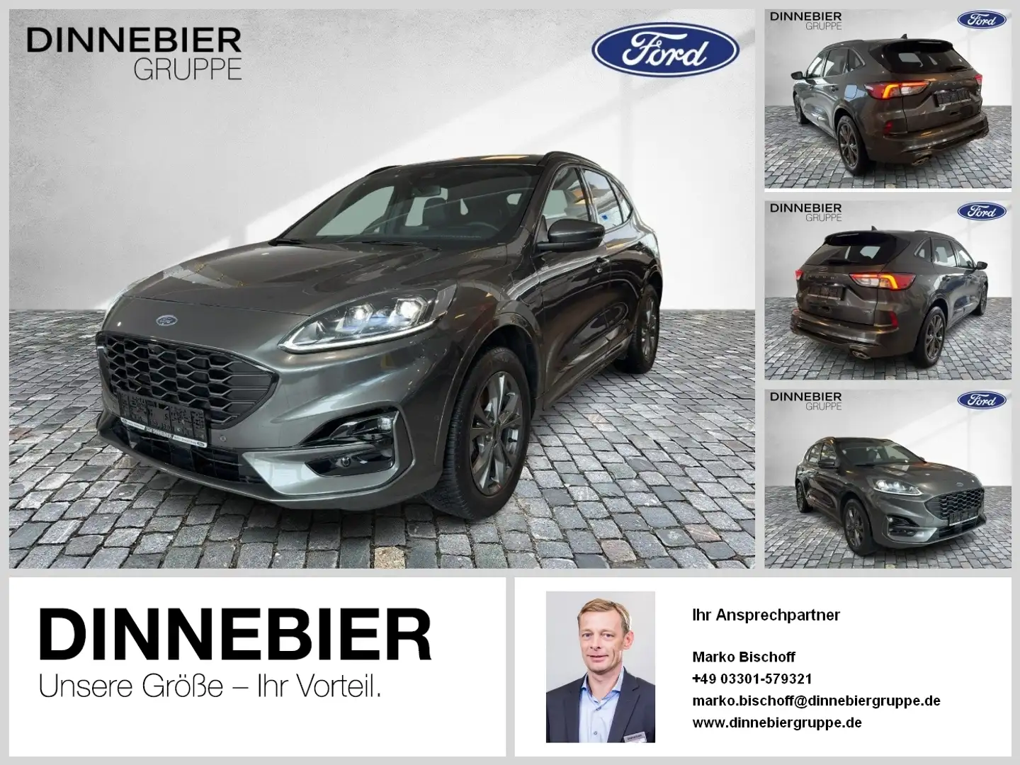 Ford Kuga +PHEV+Navi+LED+KAMERA+HUD+TWA+ Gris - 1