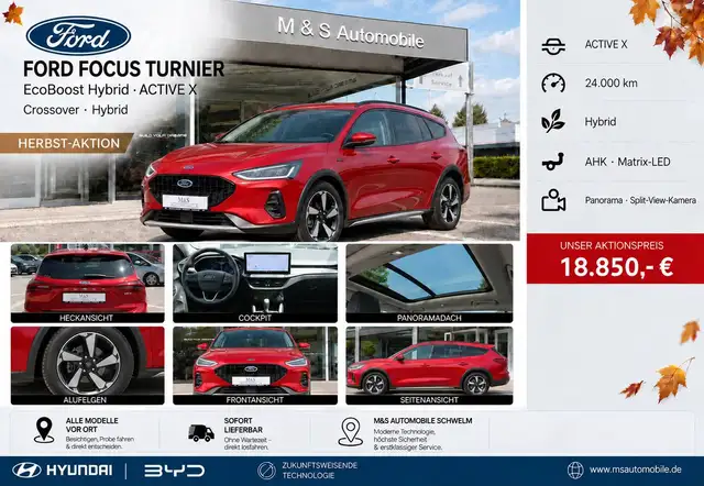 Ford Focus Turnier EcoBoost Hybrid Cross Over ACTIVE X Paket °AHK-MATRIX LED-PANORAMA°