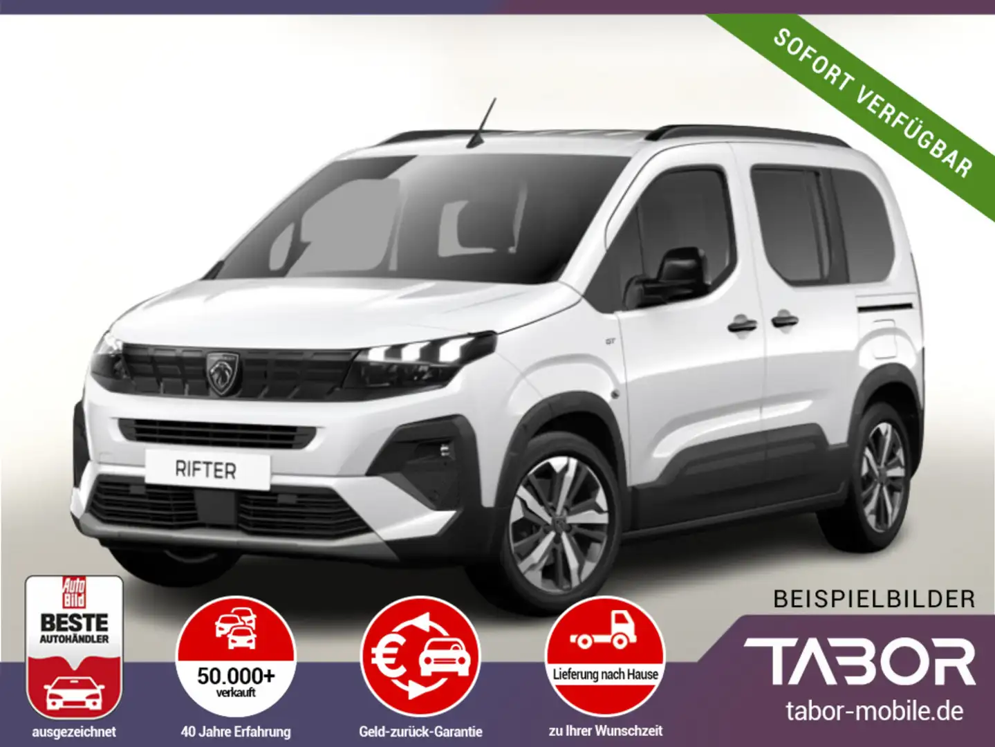 Peugeot Rifter 130 EAT8 GT Keyless Kam ACC 17Z MirrorL Bianco - 1