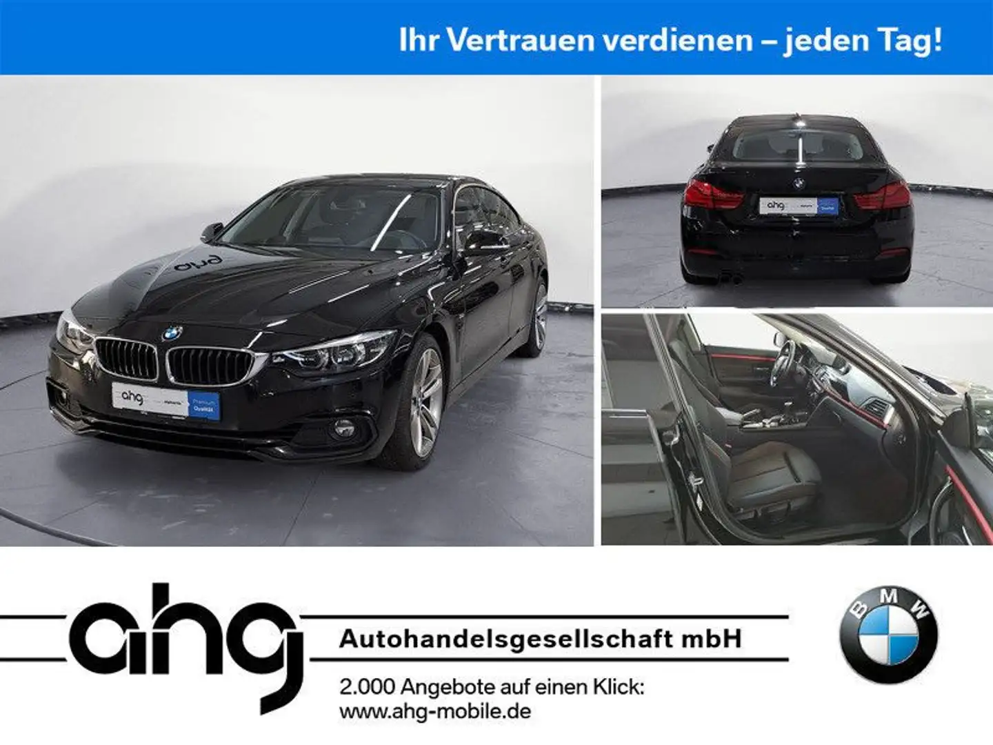 BMW 420 Sport Line Navi Klima PDC Head-U Noir - 1