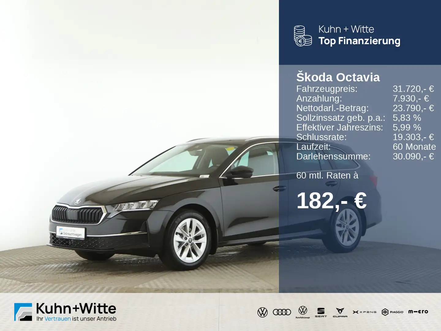 Skoda Octavia Combi 1.5 TSI selection *AHK*ACC*LED*Nav Zwart - 1