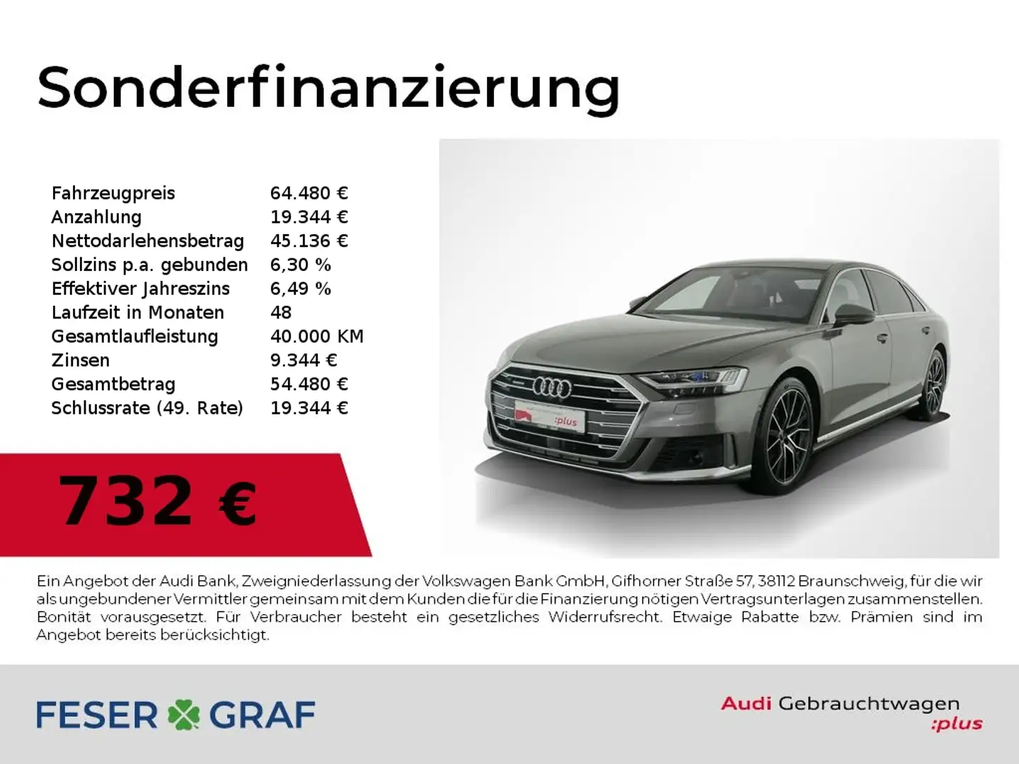 Audi A8 L 60 TFSI Pano,SportExterieur,Standhzg,B&O,Sitzbel Grau - 1