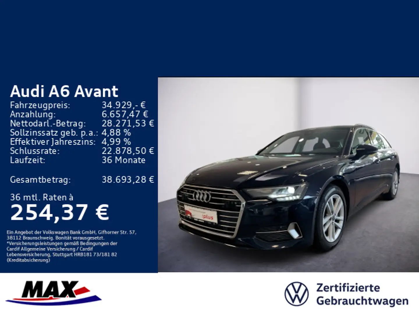 Audi A6 45 TFSI quattro sport LED+KAMERA+DCP+DA Blau - 1