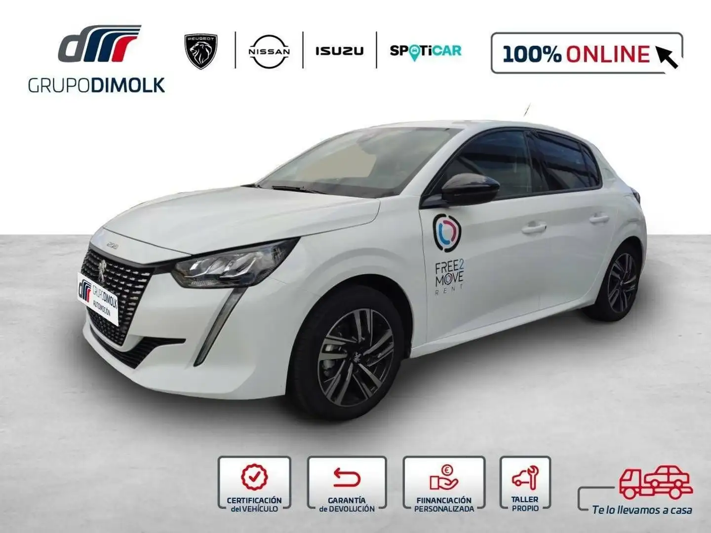 Peugeot 208 1.2 Puretech S&S Allure Pack EAT8 100 Білий - 1