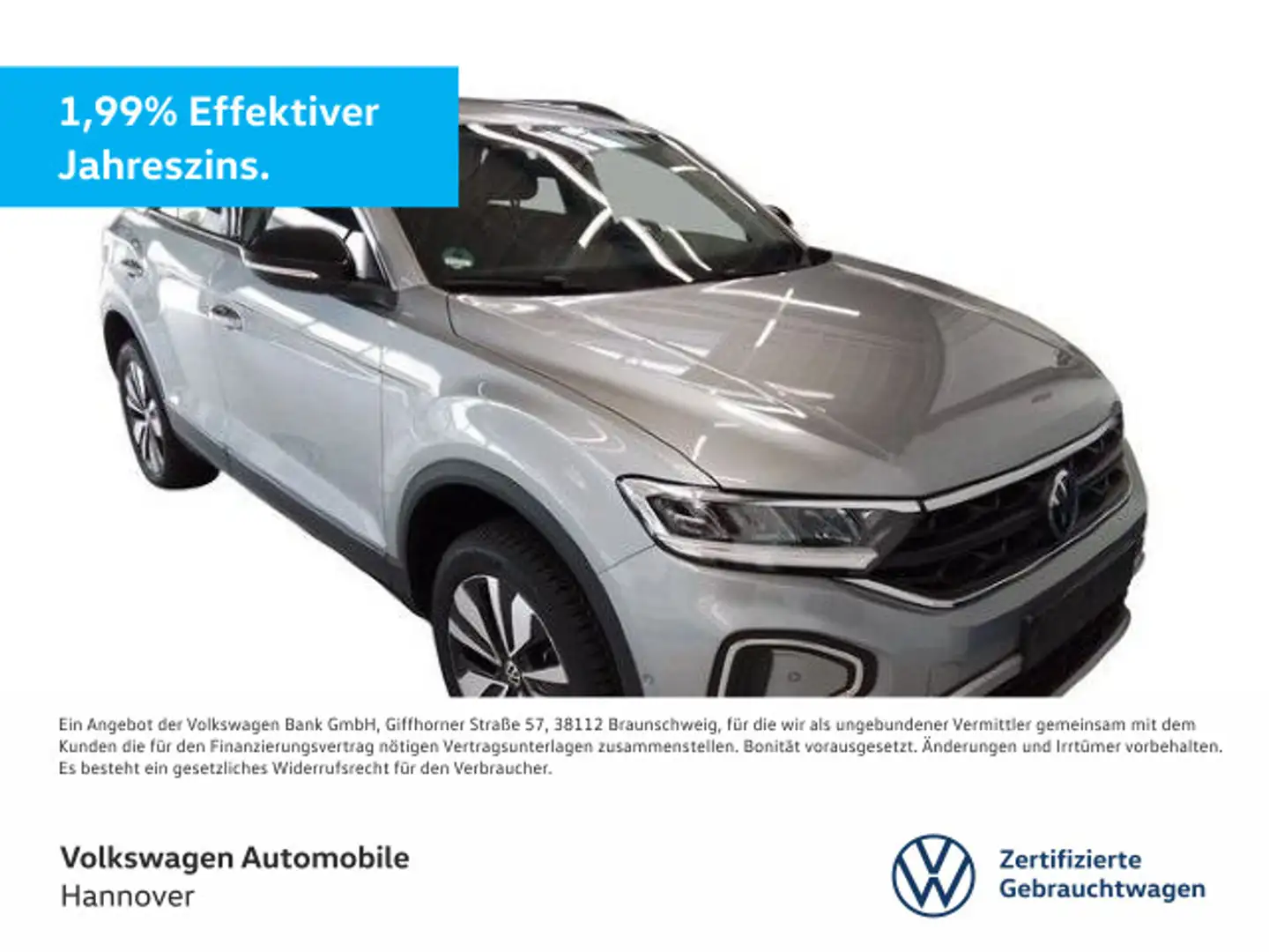 Volkswagen T-Roc 1.5 TSI DSG Goal Navi LED DigCockpit ACC S Silber - 1
