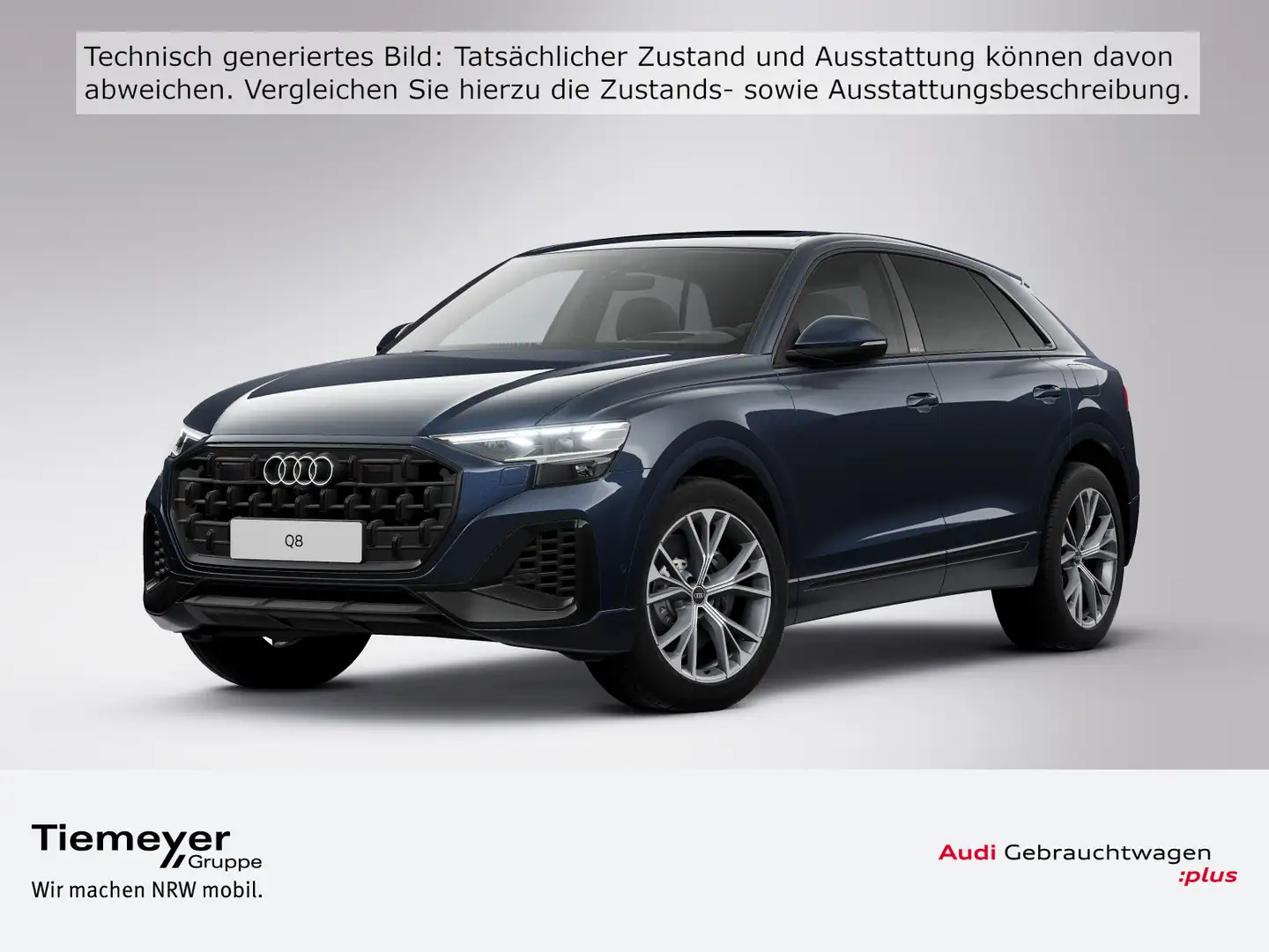 Audi Q8 55 TFSIe Q 2x S LINE LUFT PANO LM21 LEDER Blau - 1