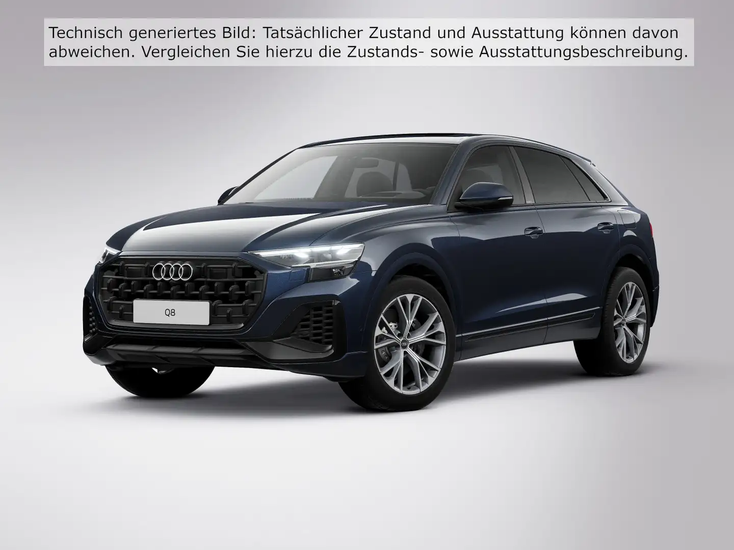 Audi Q8 55 TFSIe Q 2x S LINE LUFT PANO LM21 LEDER Blau - 2