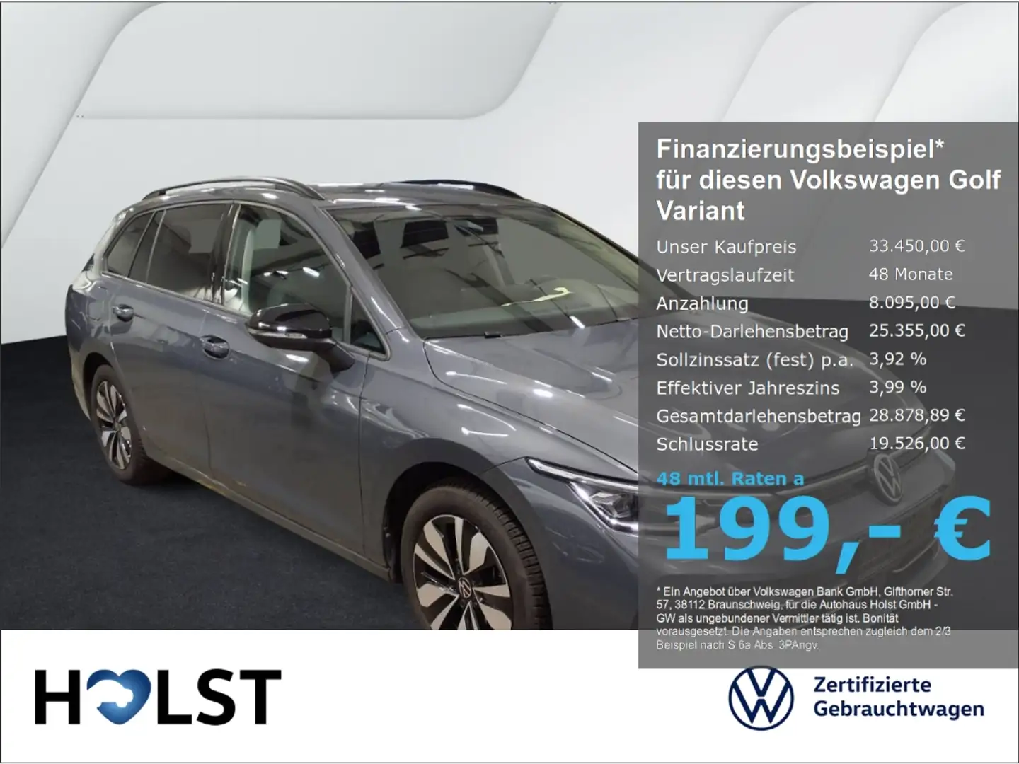 Volkswagen Golf Variant VIII 2.0TDI Goal DSG IQ.LIGHT GJR LED NAVI Grau - 1