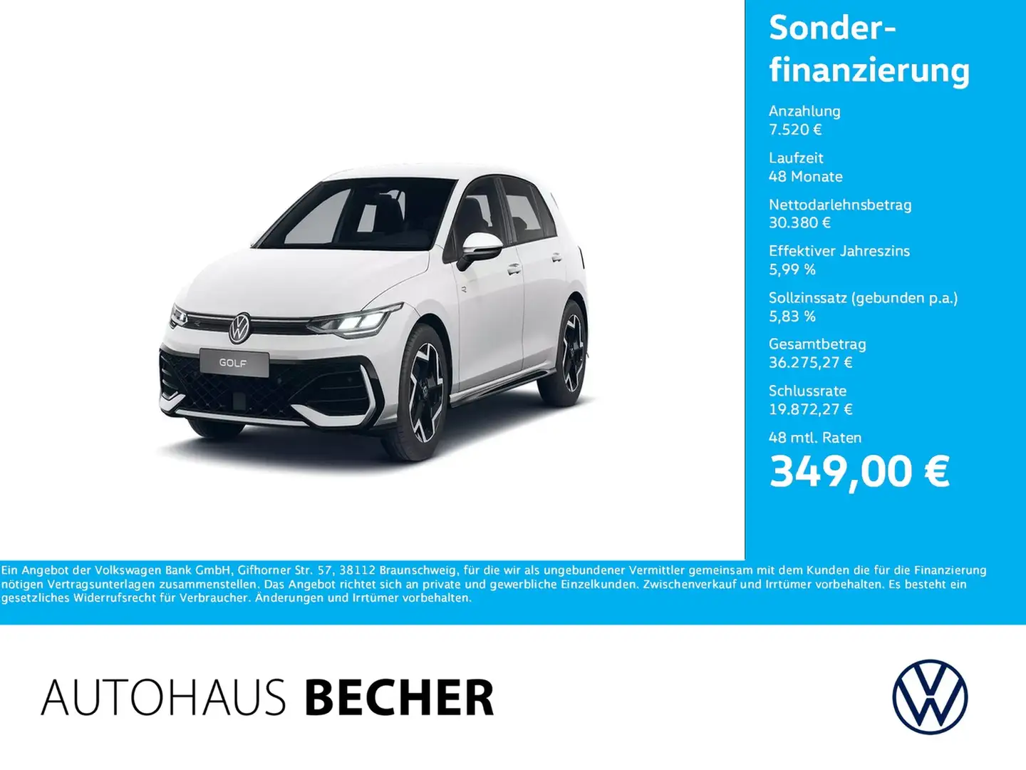 Volkswagen Golf R -Line 1.5 eTSI DSG /CarPlay/LED/Rückfahrka Blanco - 1