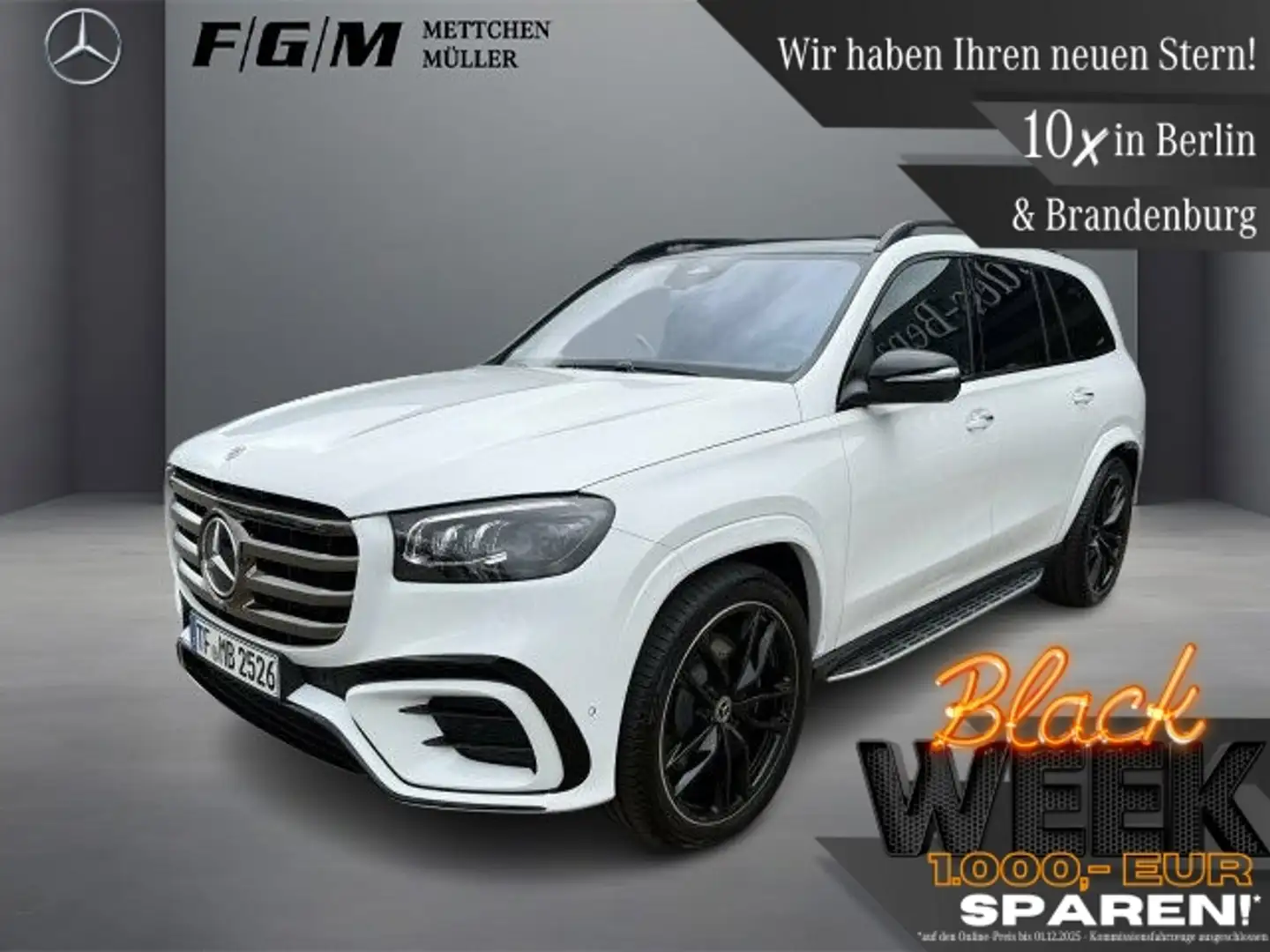 Mercedes-Benz GLS 450 d 4M AMG Line Burm|HeadUp|KeyGo|MBeam Weiß - 1