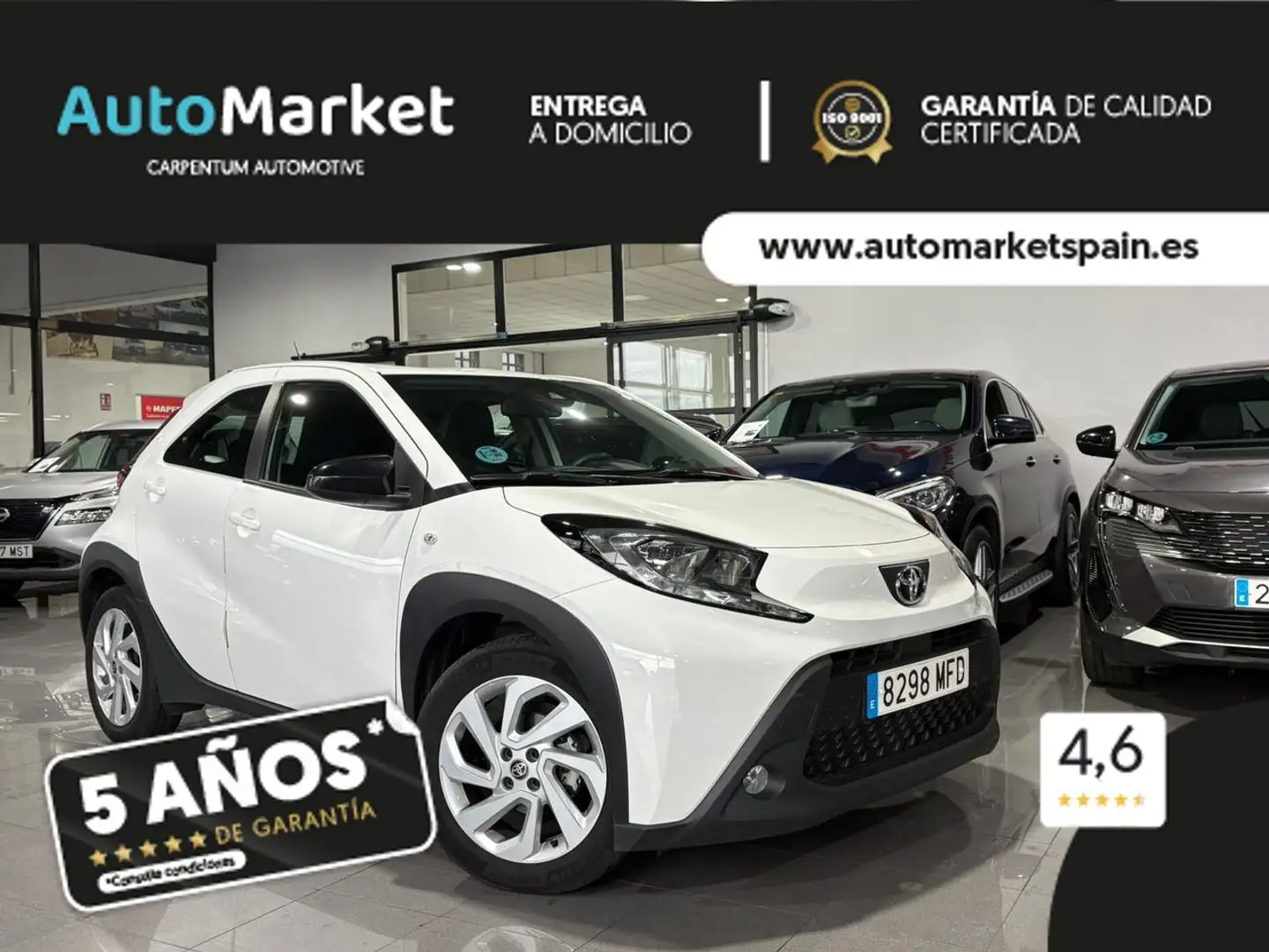 Toyota 1.0 vvt-i 72cv Wit - 1