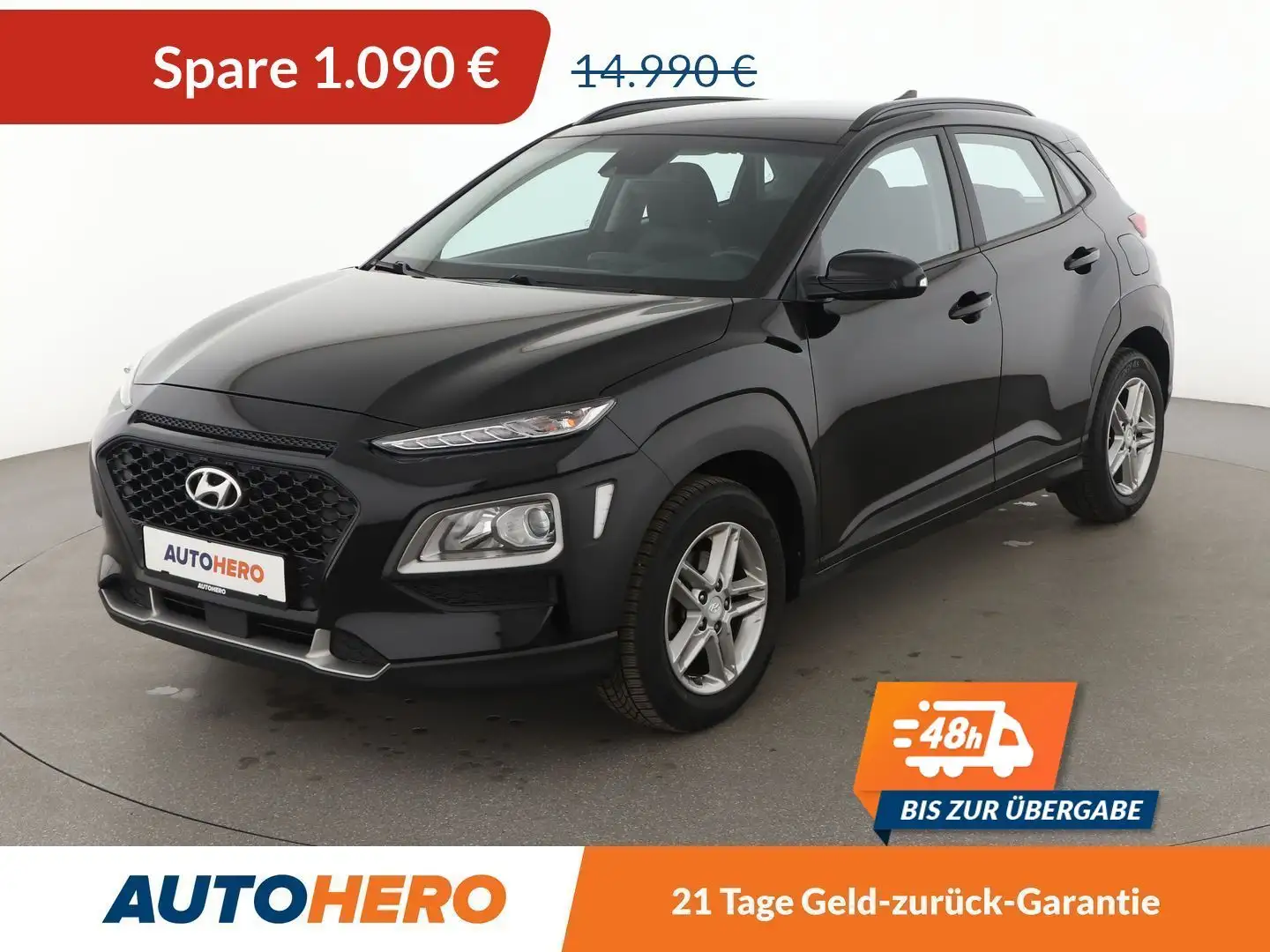 Hyundai KONA 1.0 TGDI Trend 2WD*NAVI*TEMPO*CAM*PDC*SHZ* Schwarz - 1