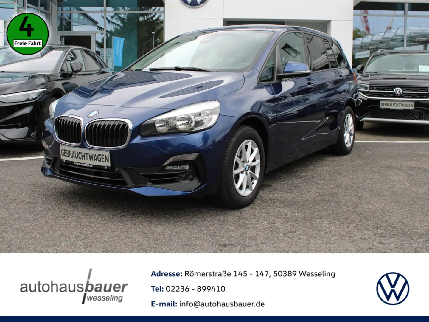 BMW 218 Gran Tourer 218i Gran Tourer * Licht+Regen,Klima,Bremsassist.* Blau - 1