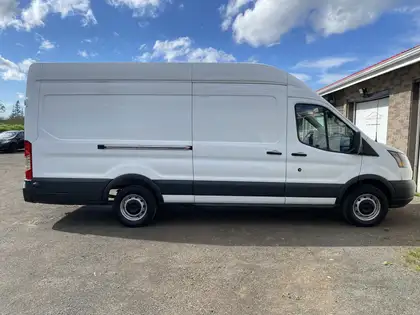White 2018 Ford Transit Cargo 350 3dr LWB High Roof Extended Cargo Van with Sliding Passenger Side Door Van Rear-Wheel Drive 6-Speed Automatic