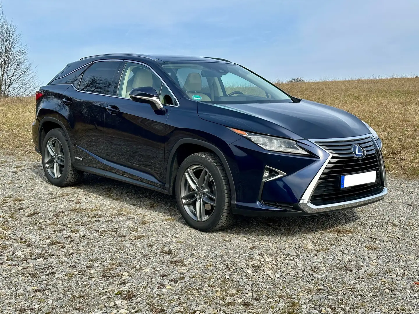 Lexus RX 450h Luxury Line AWD Voll LED HUD SzH Pano V6 Leder DAB Kék - 1