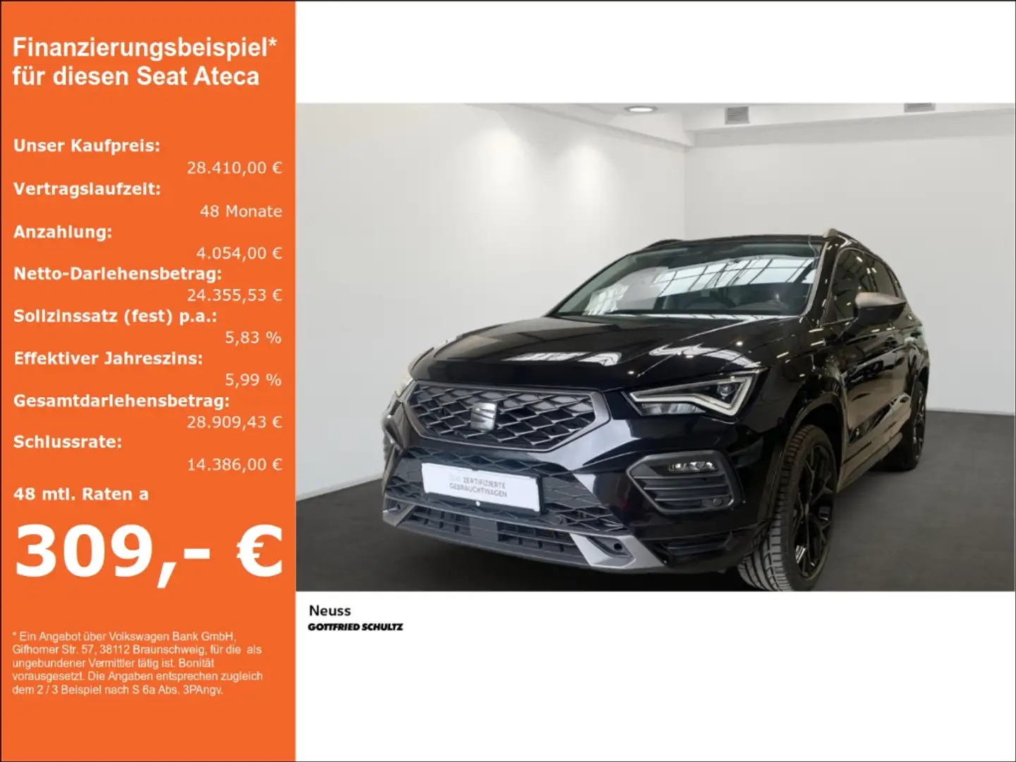 SEAT Ateca FR TSI DSG SITZHEIZUNG EINPARKHILFE APP LED Schwarz - 1