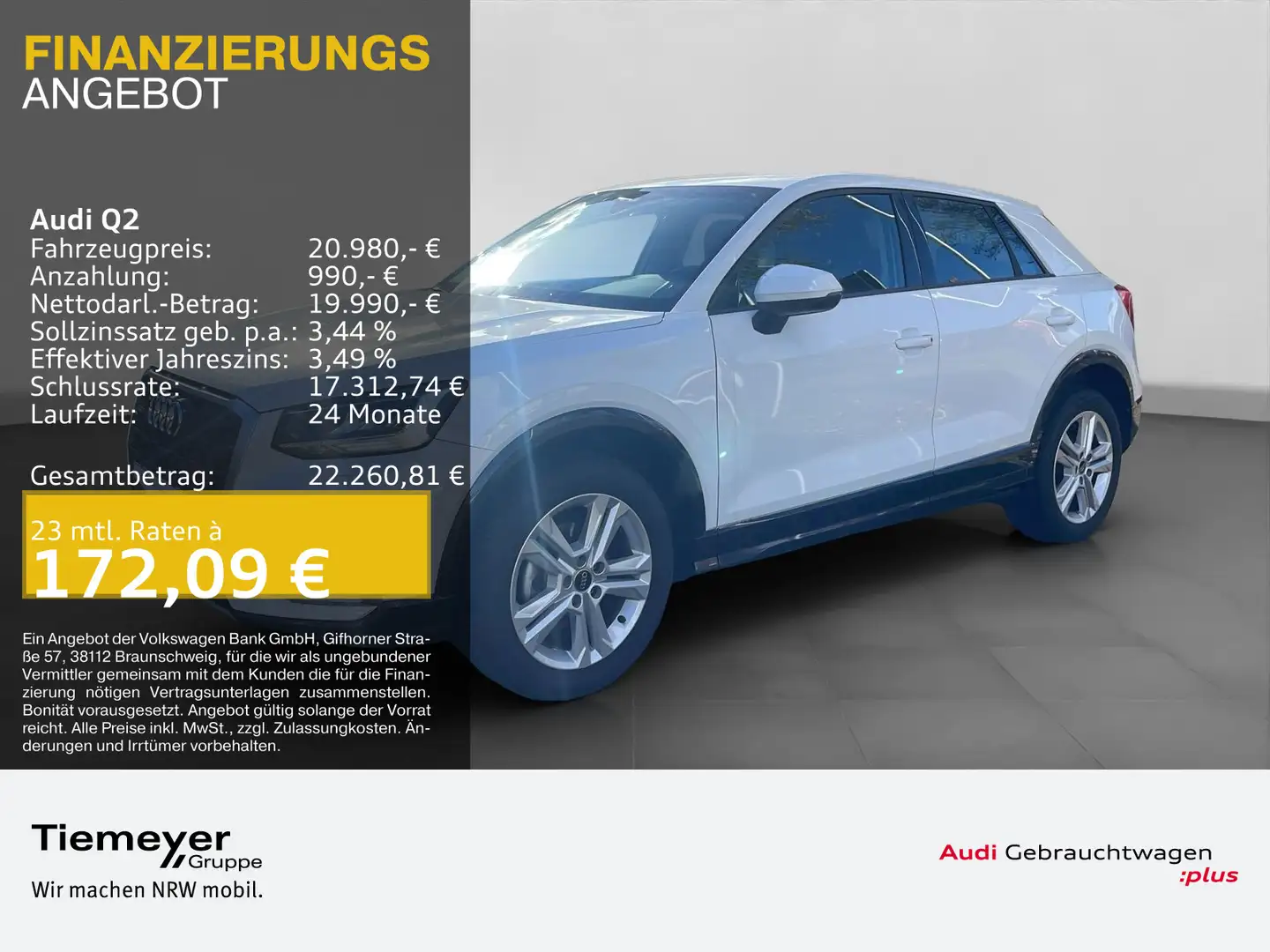 Audi Q2 30 TFSI ADVANCED SITZHZG CLIMATRONIC NAVI-VOR Weiß - 1